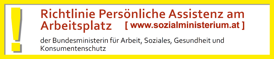 Richtlinie Persönliche Assistenz am Arbeitsplatz